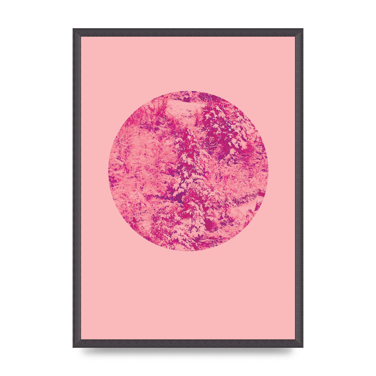 Pink Pattern Disc Art For The Home - A2 framed