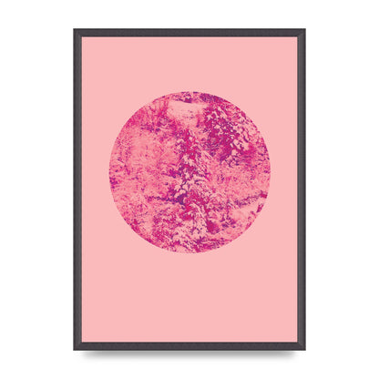Pink Pattern Disc Art For The Home - A2 framed
