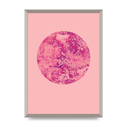 Pink Pattern Disc Art For The Home - A2 framed