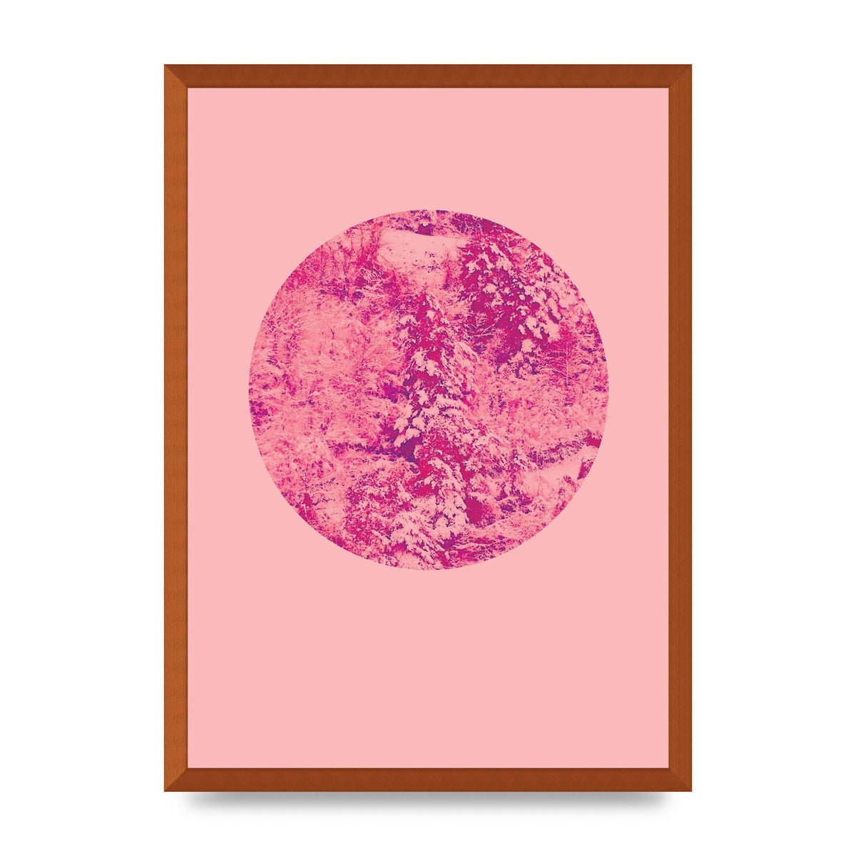 Pink Pattern Disc Art For The Home - A2 framed
