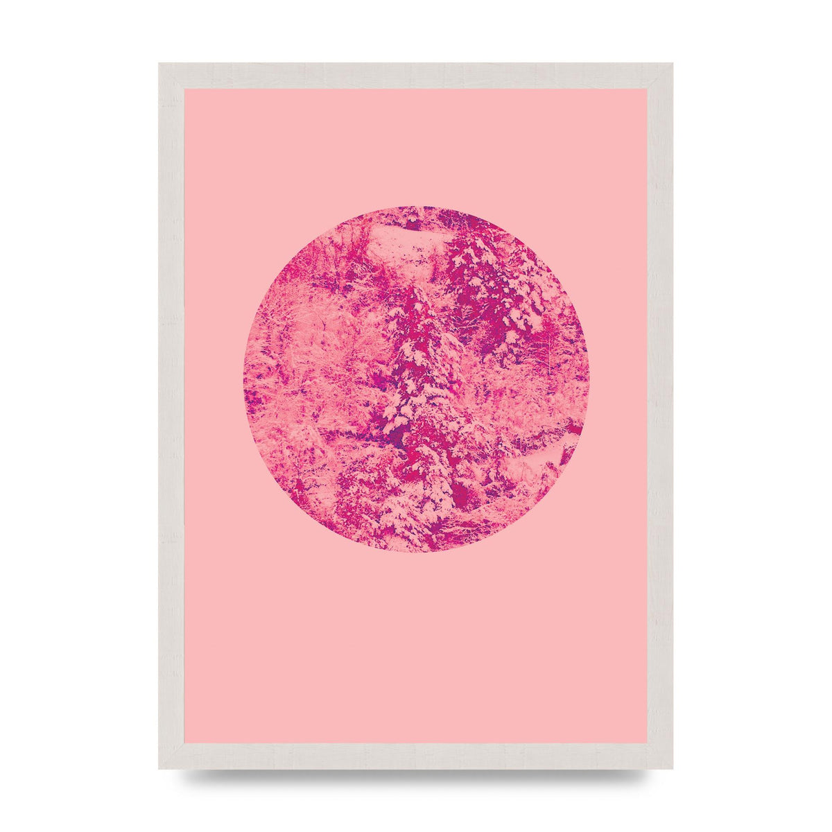 Pink Pattern Disc Art For The Home - A3 framed