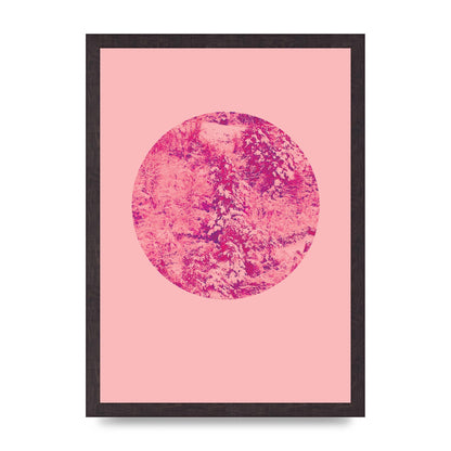 Pink Pattern Disc Art For The Home - A3 framed