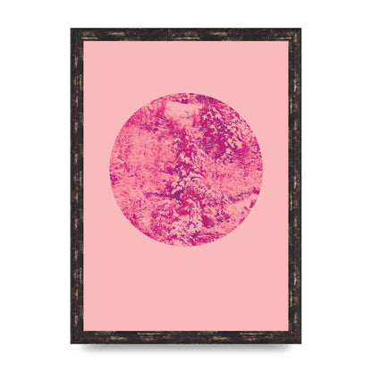 Pink Pattern Disc Art For The Home - A3 framed