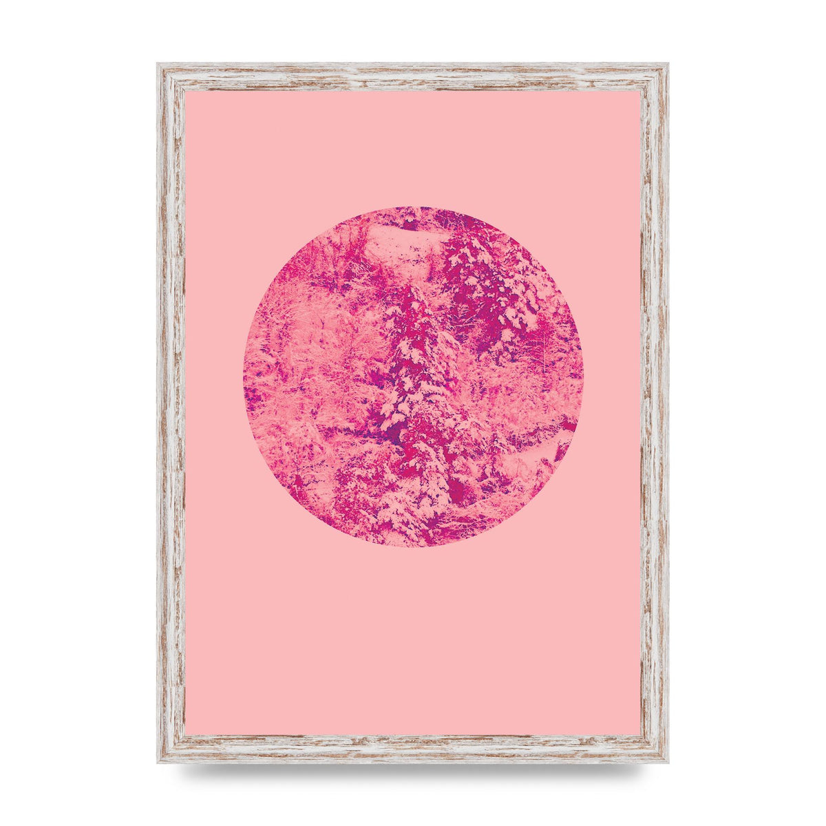 Pink Pattern Disc Art For The Home - A3 framed