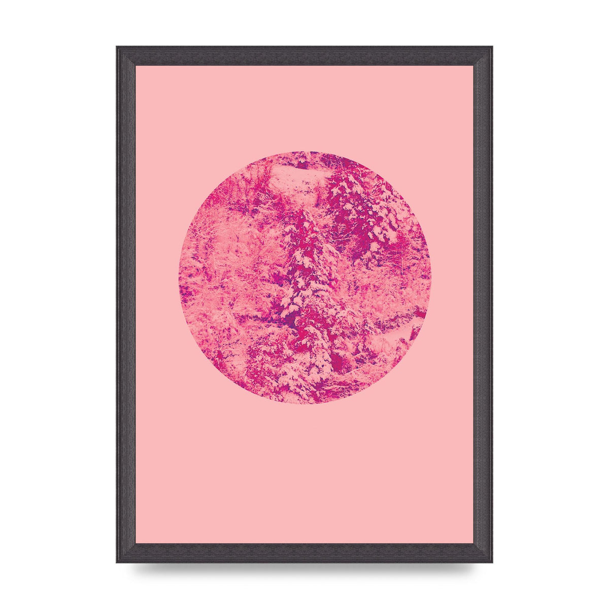 Pink Pattern Disc Art For The Home - A3 framed