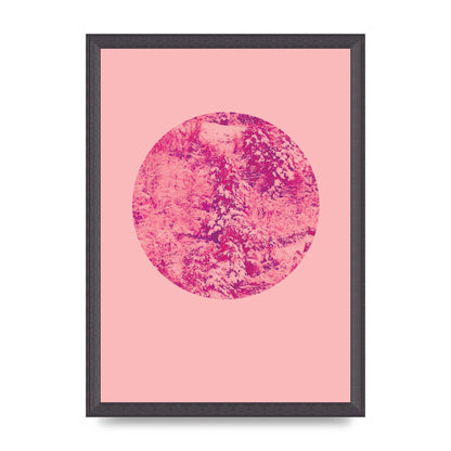 Pink Pattern Disc Art For The Home - A3 framed