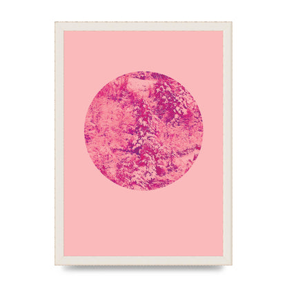 Pink Pattern Disc Art For The Home - A3 framed