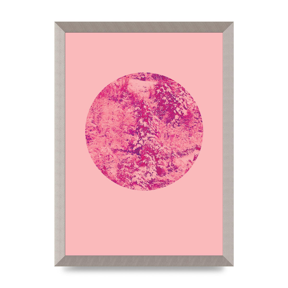 Pink Pattern Disc Art For The Home - A3 framed