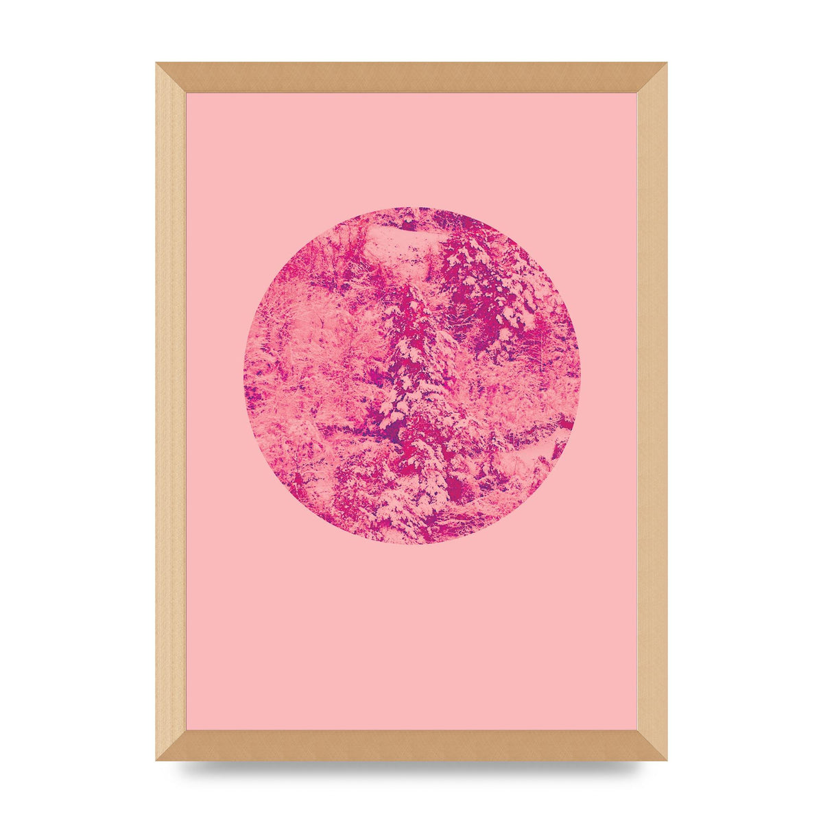 Pink Pattern Disc Art For The Home - A3 framed