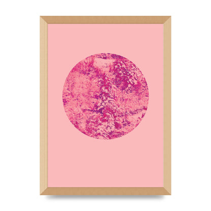 Pink Pattern Disc Art For The Home - A3 framed
