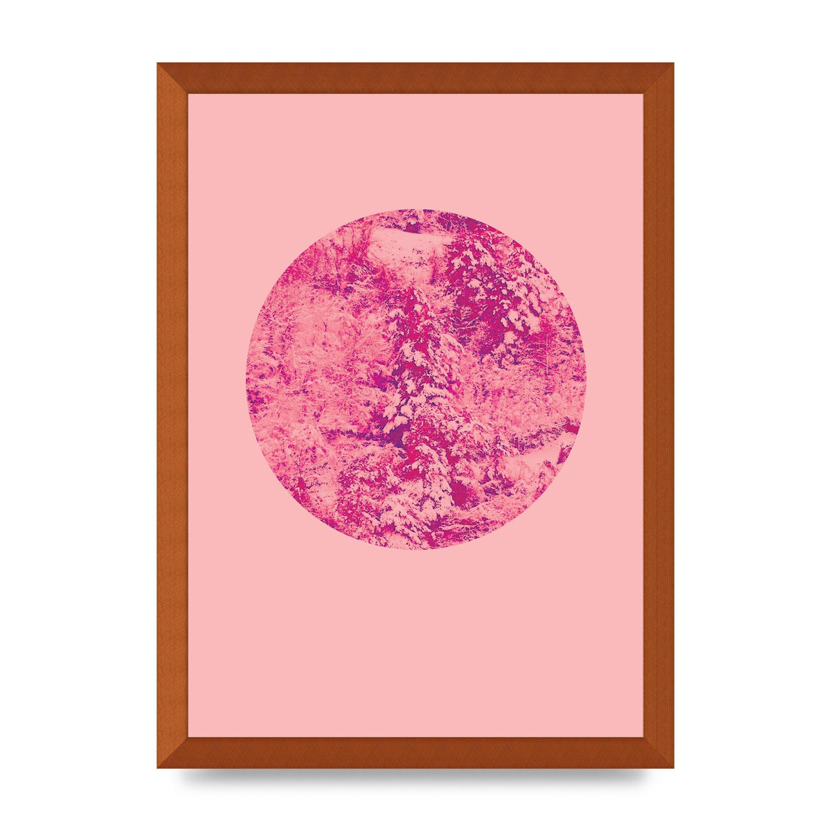 Pink Pattern Disc Art For The Home - A3 framed