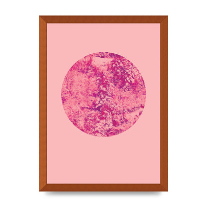 Pink Pattern Disc Art For The Home - A3 framed