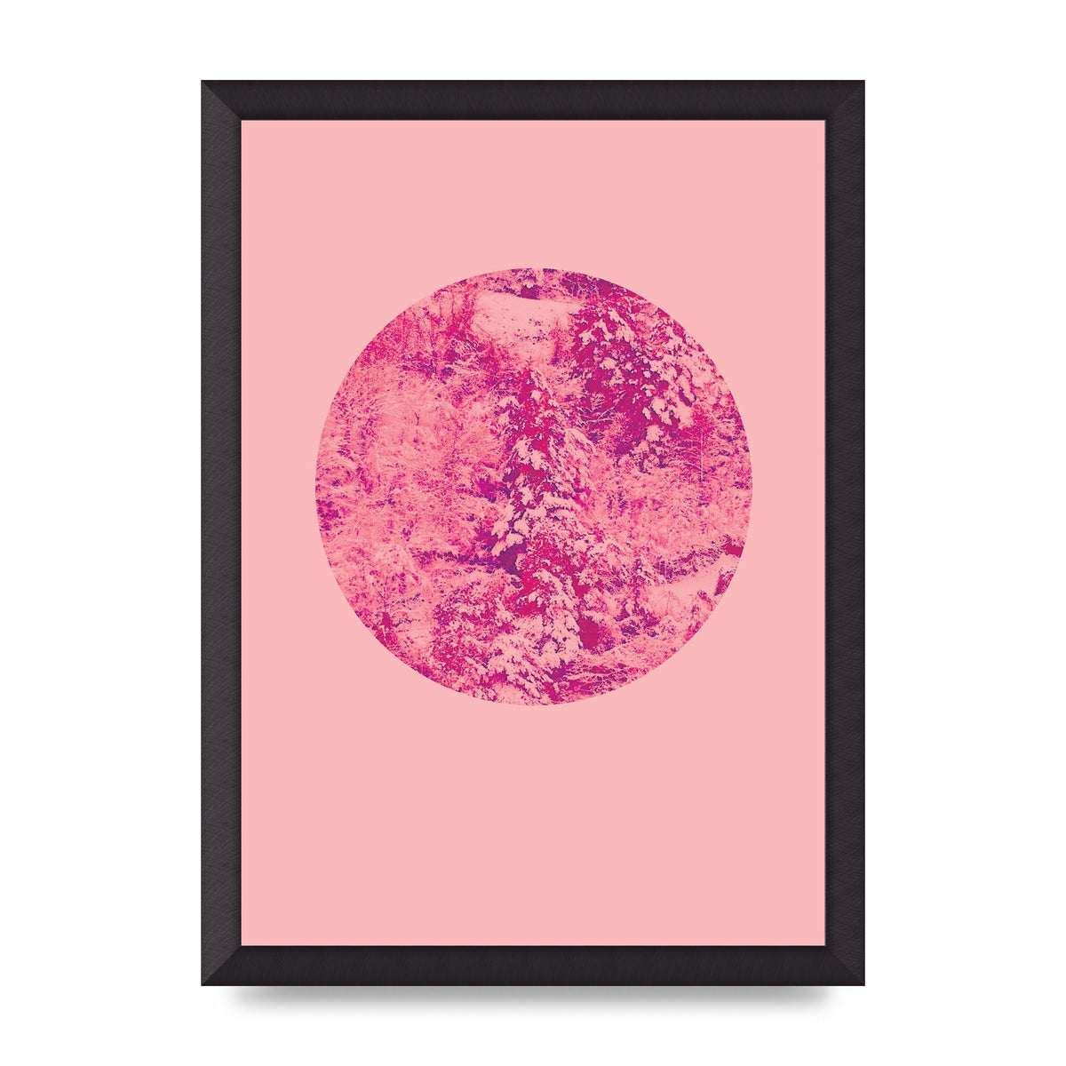 Pink Pattern Disc Art For The Home - A3 framed