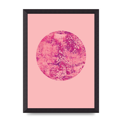 Pink Pattern Disc Art For The Home - A3 framed