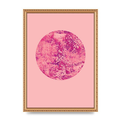 Pink Pattern Disc Art For The Home - A3 framed