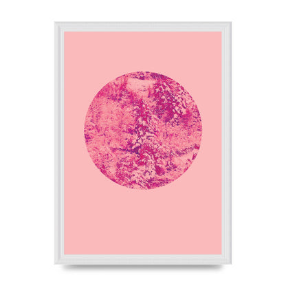 Pink Pattern Disc Art For The Home - A3 framed