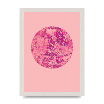 Pink Pattern Disc Art For The Home - A4 framed