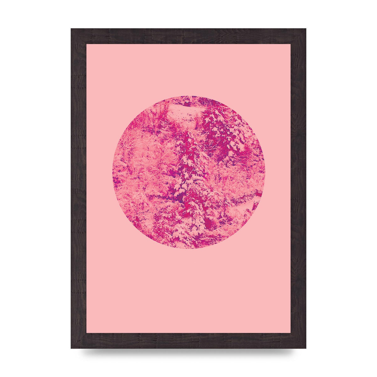 Pink Pattern Disc Art For The Home - A4 framed