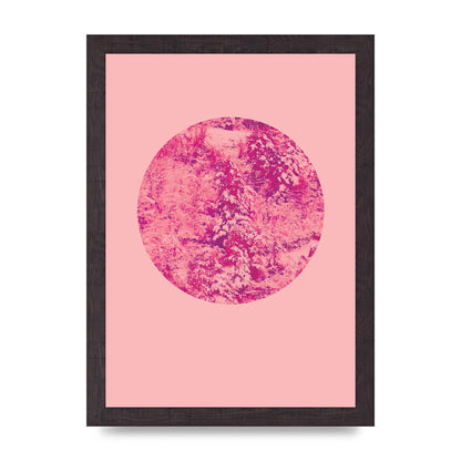 Pink Pattern Disc Art For The Home - A4 framed