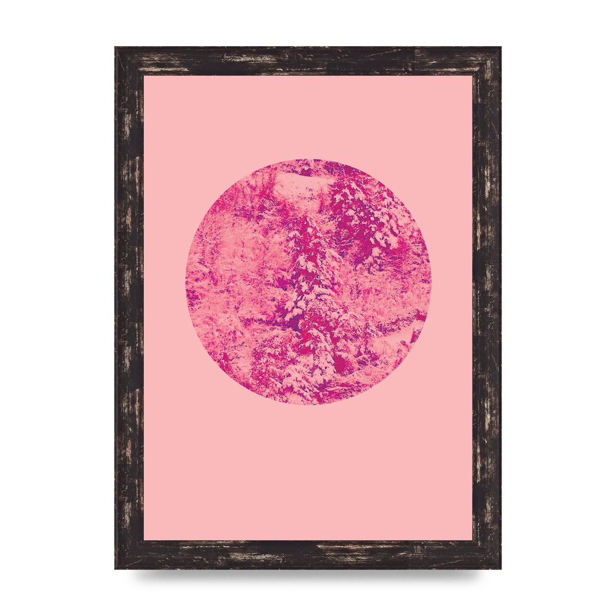 Pink Pattern Disc Art For The Home - A4 framed