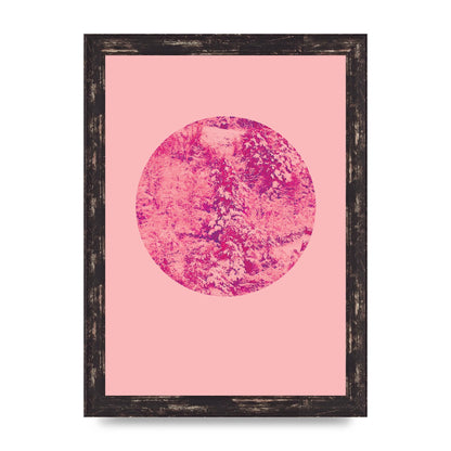 Pink Pattern Disc Art For The Home - A4 framed