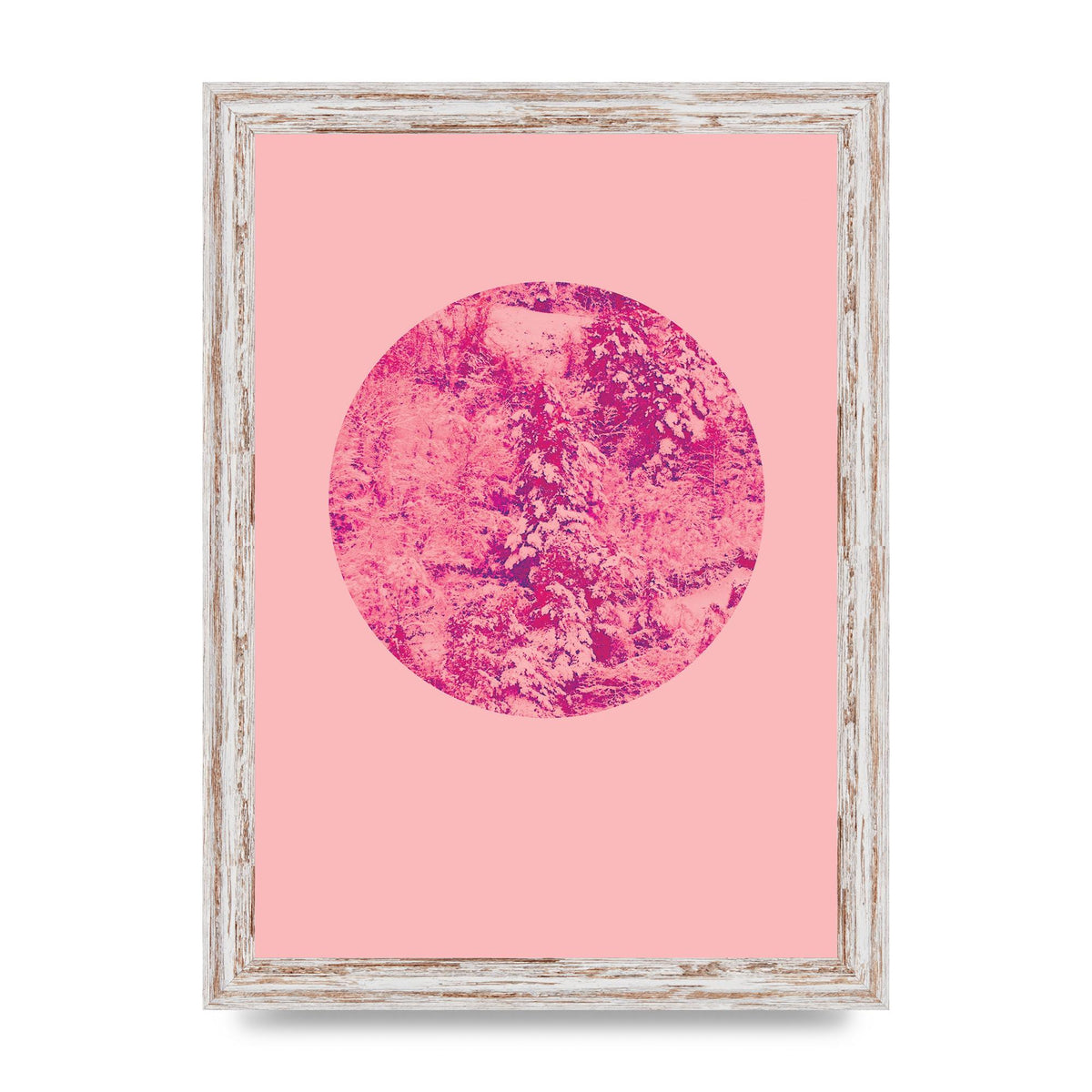 Pink Pattern Disc Art For The Home - A4 framed