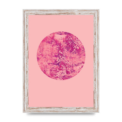 Pink Pattern Disc Art For The Home - A4 framed