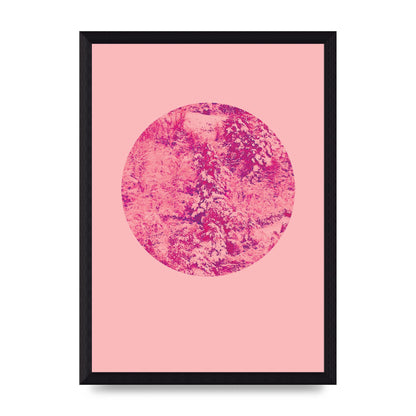 Pink Pattern Disc Art For The Home - A4 framed