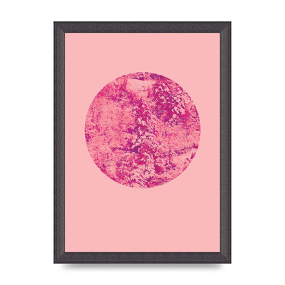 Pink Pattern Disc Art For The Home - A4 framed