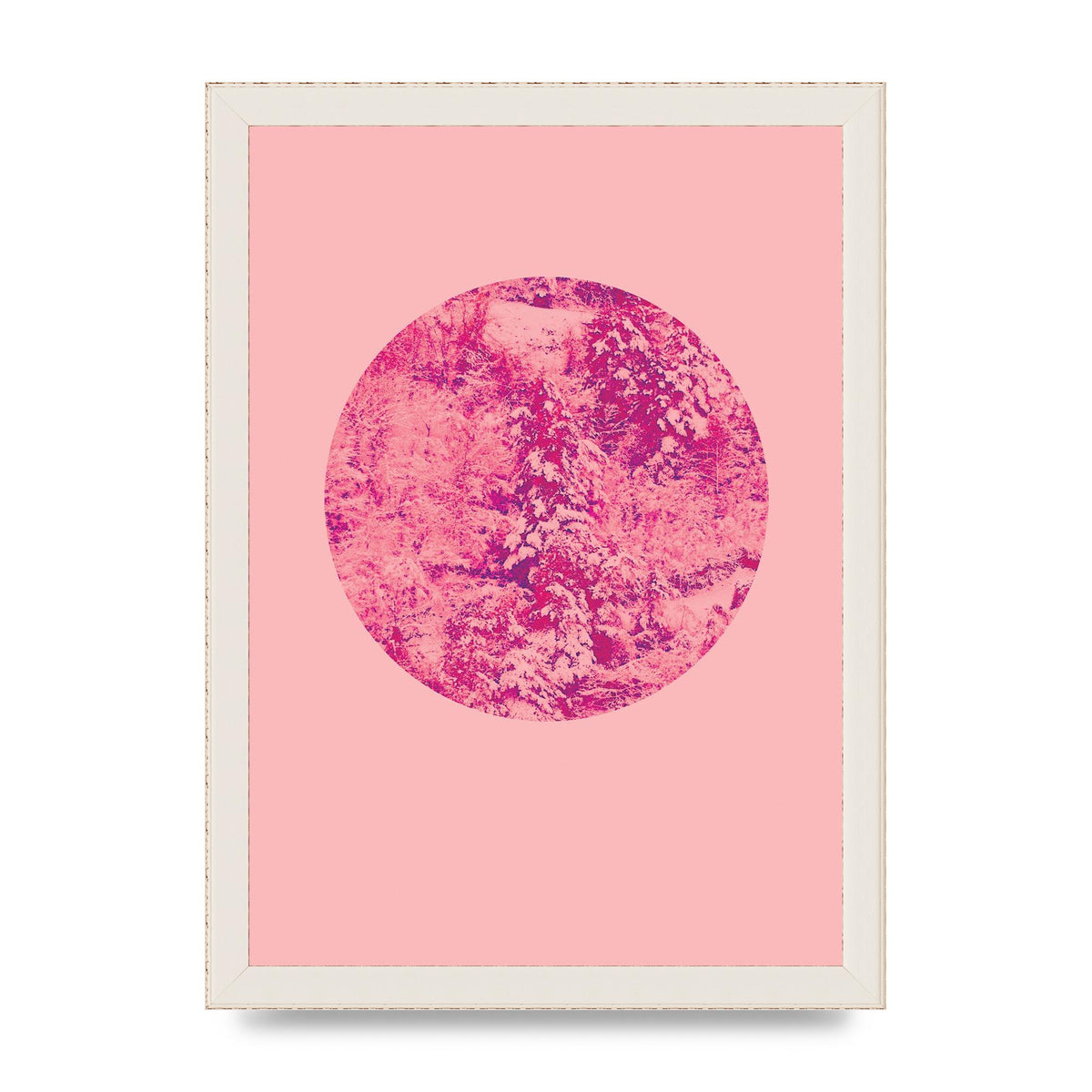 Pink Pattern Disc Art For The Home - A4 framed