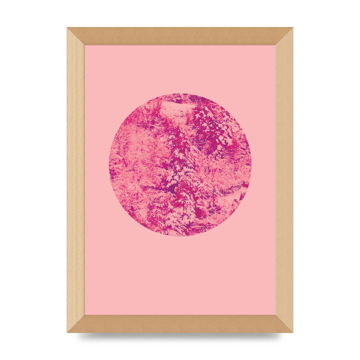 Pink Pattern Disc Art For The Home - A4 framed