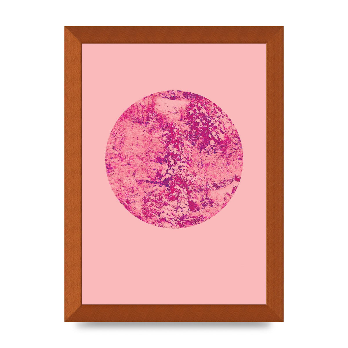 Pink Pattern Disc Art For The Home - A4 framed