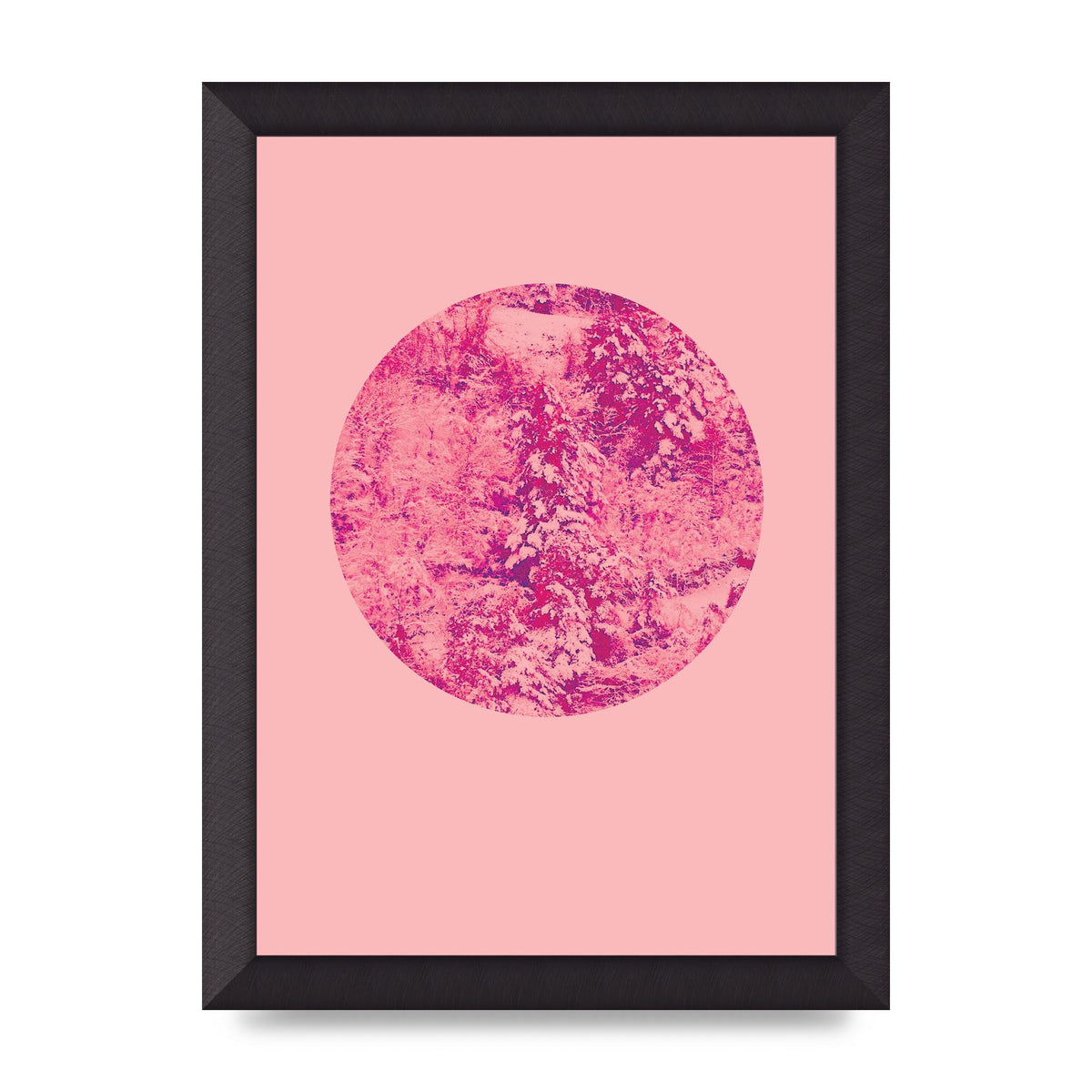 Pink Pattern Disc Art For The Home - A4 framed