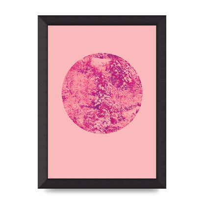 Pink Pattern Disc Art For The Home - A4 framed