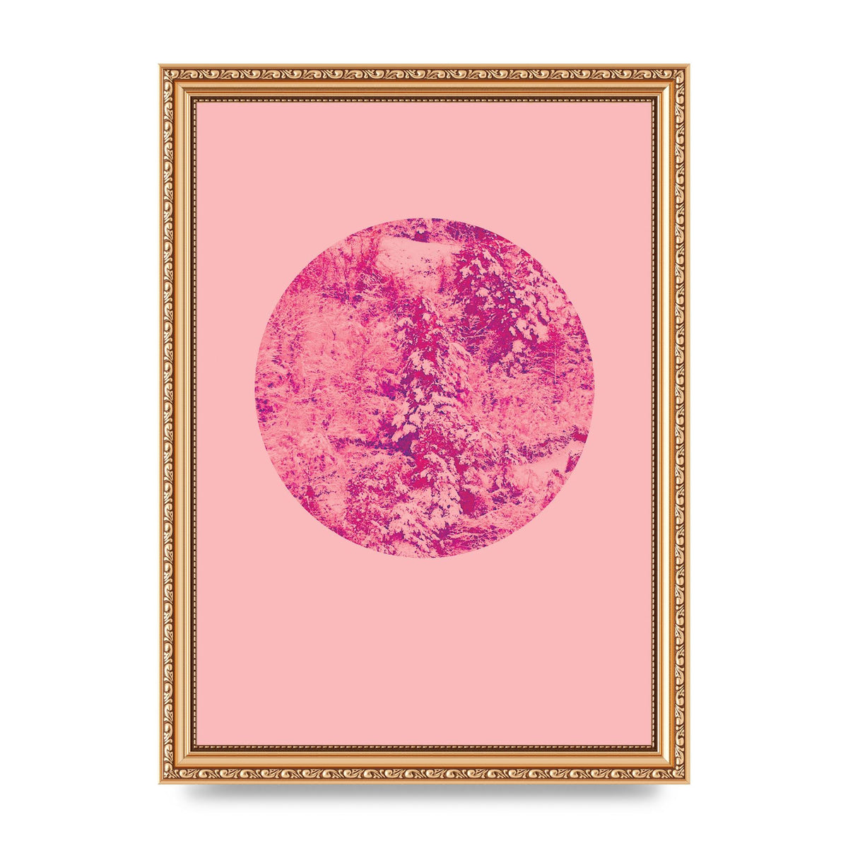 Pink Pattern Disc Art For The Home - A4 framed