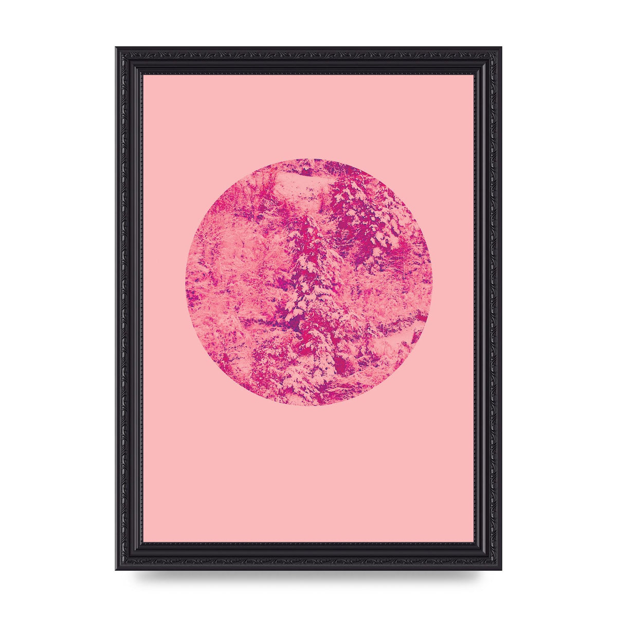 Pink Pattern Disc Art For The Home - A4 framed