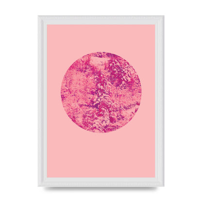 Pink Pattern Disc Art For The Home - A4 framed