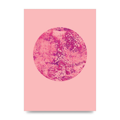 Pink Pattern Disc Art For The Home - unframed print