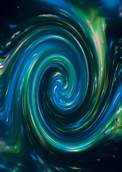 Blue Space Swirl Wall Art - detail