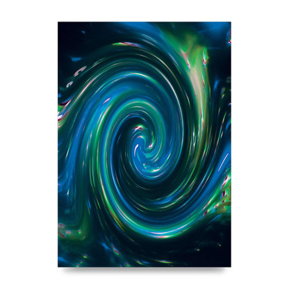 Blue Space Swirl Wall Art - unframed print
