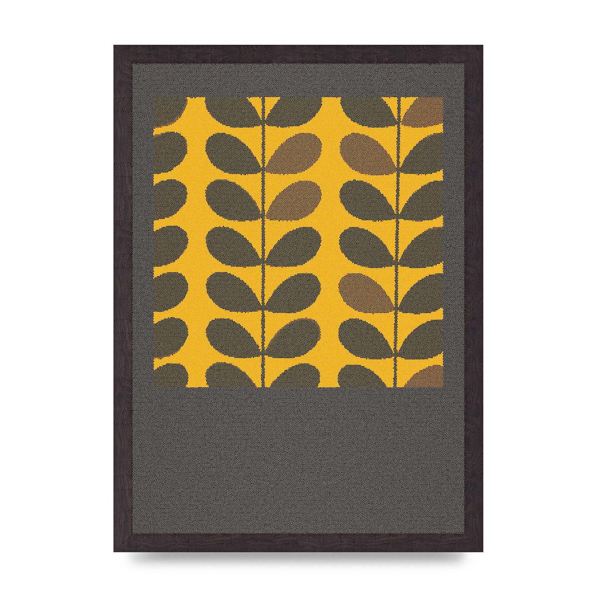 Hive Pattern Retro Printed Poster - A3 framed