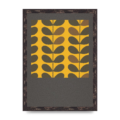 Hive Pattern Retro Printed Poster - A3 framed