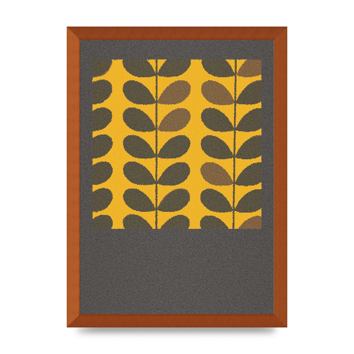 Hive Pattern Retro Printed Poster - A3 framed