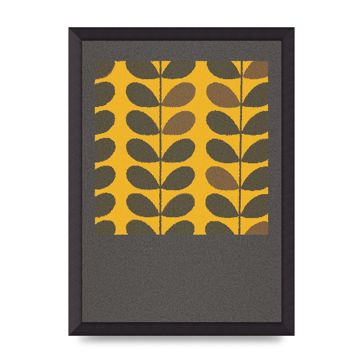 Hive Pattern Retro Printed Poster - A3 framed