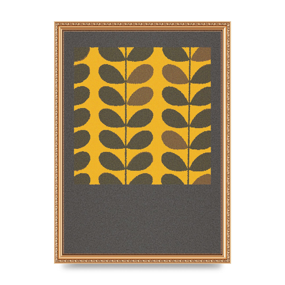 Hive Pattern Retro Printed Poster - A3 framed