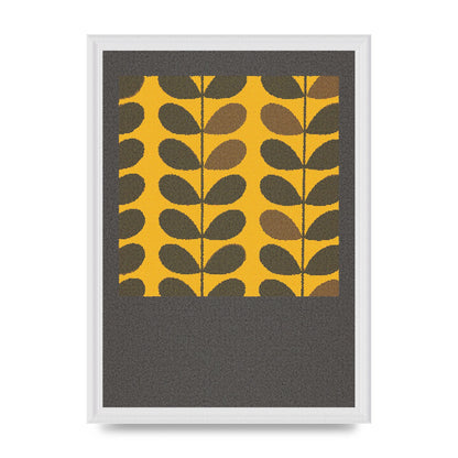 Hive Pattern Retro Printed Poster - A3 framed