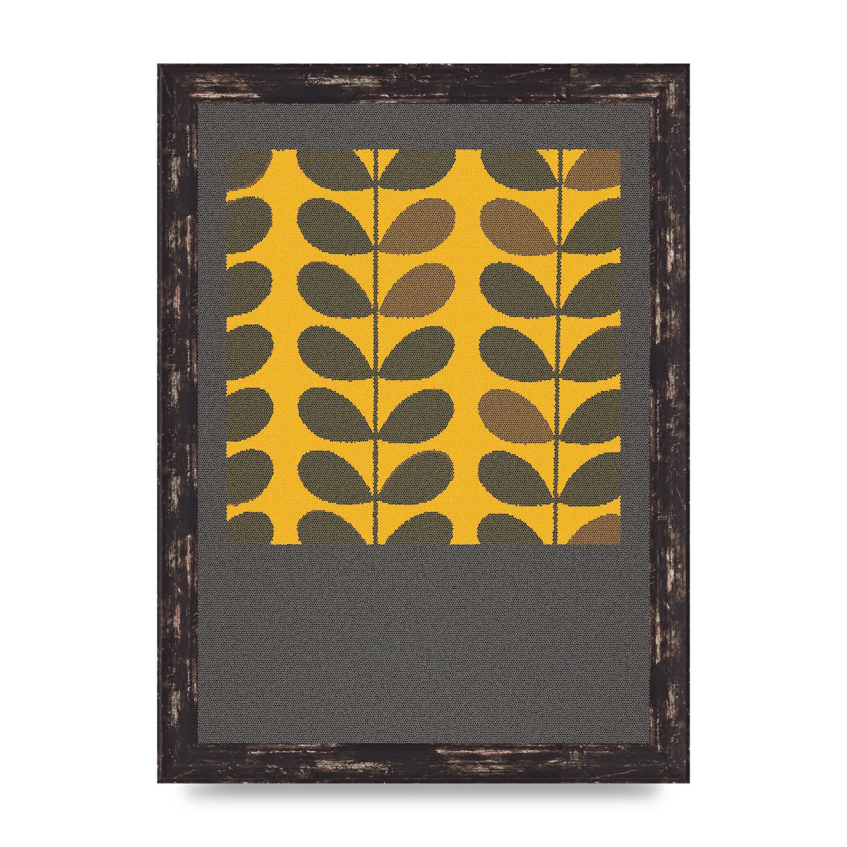 Hive Pattern Retro Printed Poster - A4 framed