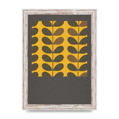Hive Pattern Retro Printed Poster - A4 framed