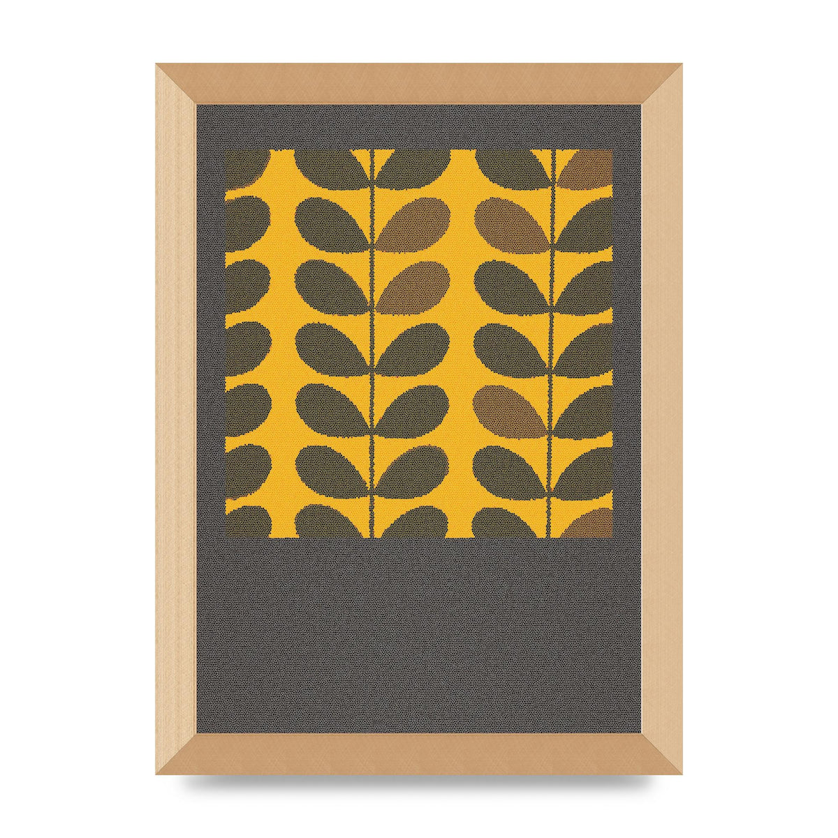 Hive Pattern Retro Printed Poster - A4 framed