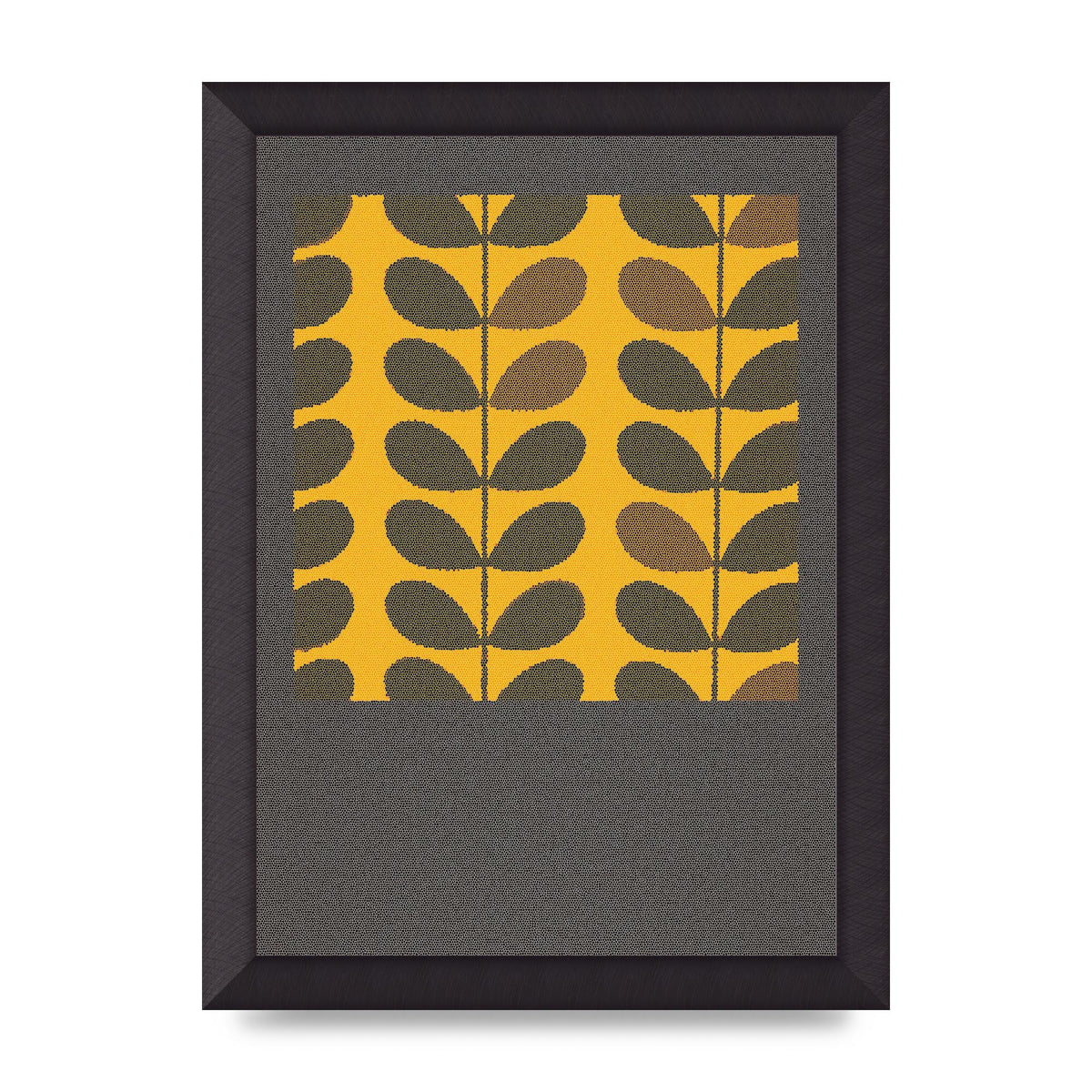Hive Pattern Retro Printed Poster - A4 framed